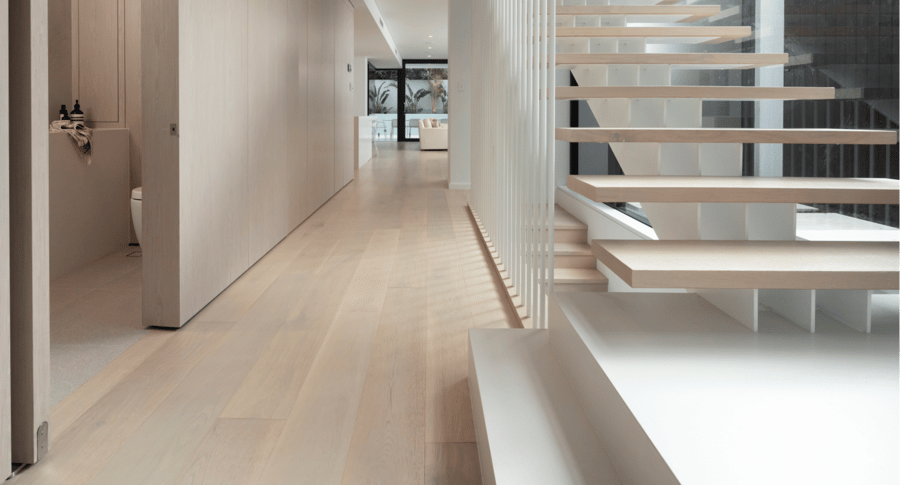 A premium Lifewood timber floor catching natural light after a professional deep clean