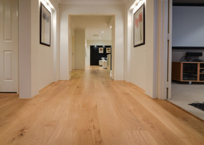 Natural coloured French Oak hardwood flooring throughout home in Perth Australia