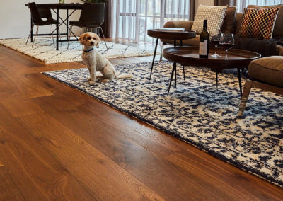 French Oak flooring - Dark Double Smoked Living