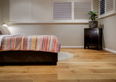 Natural French Oak timber flooring in children's bedroom