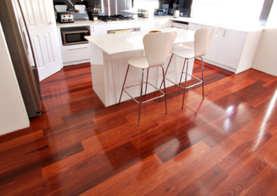 Jarrah flooring in kitchen area