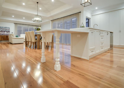 NSW Blackbutt flooring used in kitchen and dining area
