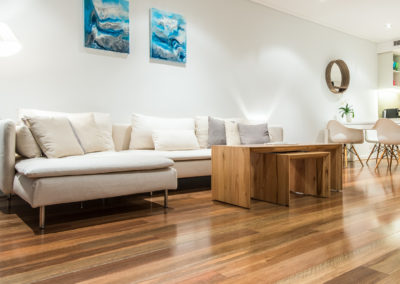 Apartment with Australian Spotted Gum timber flooring