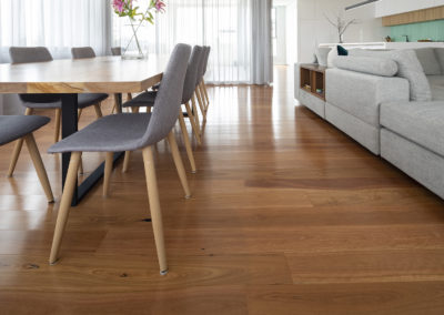 Blackbutt floor covering entire top level of home