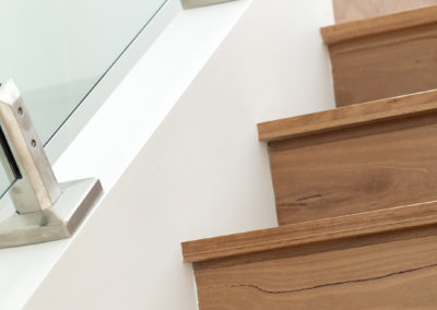 Blackbutt timber staircase with square edge