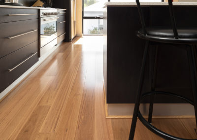 Blackbutt timber flooring in kitchen Perth