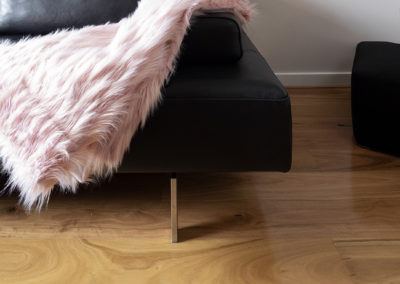 High grain feature in on Blackbutt semi-gloss timber flooring