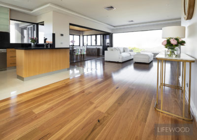 Open plan Australian home with beautiful timber floor