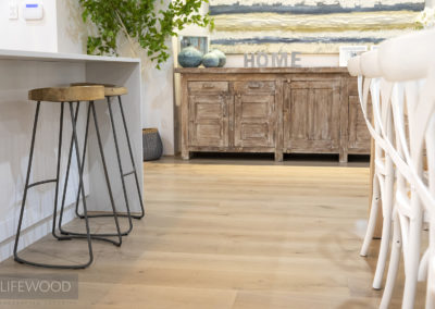 French Oak floorboards in dining area