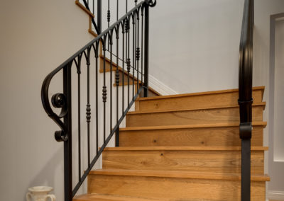 Double Smoked French Oak Floor Stairs