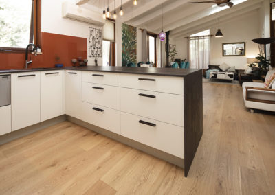 French Oak timber flooring in Perth kitchen home renovation