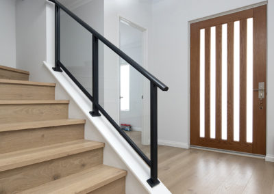 French Oak timber flooring staircase