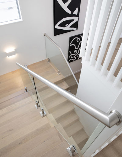 Limed Wash French Oak Flooring Stairs Turning