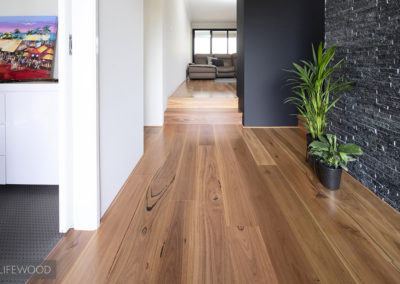 Blackbutt timber floor passage