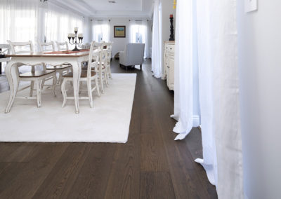 Open plan home with French oak timber flooring