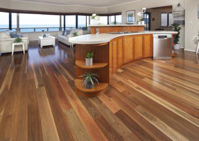 spotted gum flooring kitchen wide floorboards