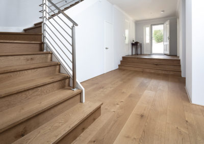 Smoked French Oak Timber Flooring Stairs