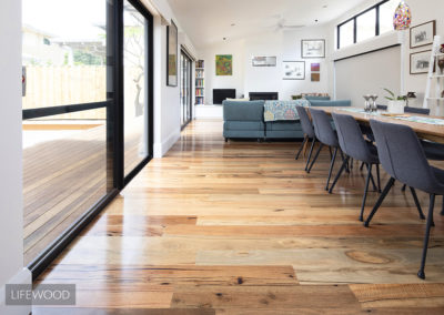 Marri hardwood timber flooring dining & kitchen open