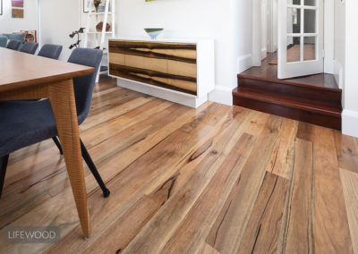 Marri hardwood timber flooring entry & dining