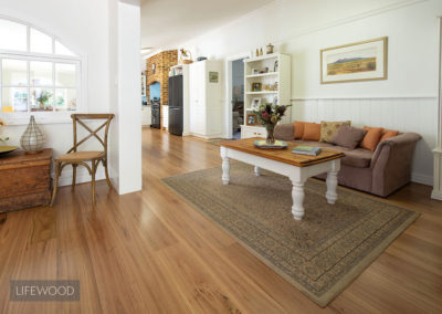Blackbutt hardwood flooring living room