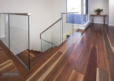 Spotted Gum flooring Staircase Turning End