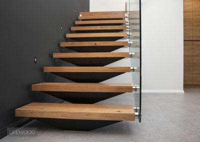 WA Blackbutt Timber Flooring Waterfall Stairs 1