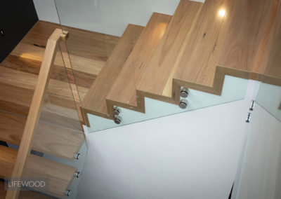 WA Blackbutt Timber Flooring Waterfall Stairs