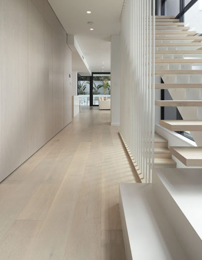 Antique White French Oak Flooring stairs