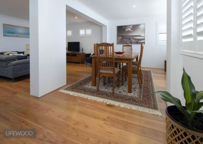 Rustic Blackbutt Flooring Dining Room