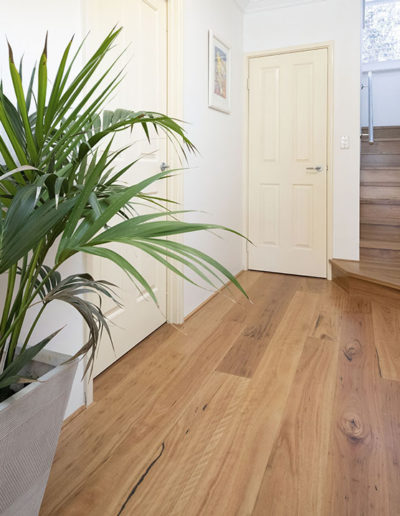 Rustic Blackbutt flooring Staircase