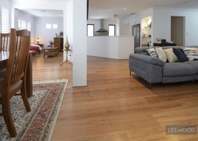 Rustic Blackbutt flooring Living & Dining