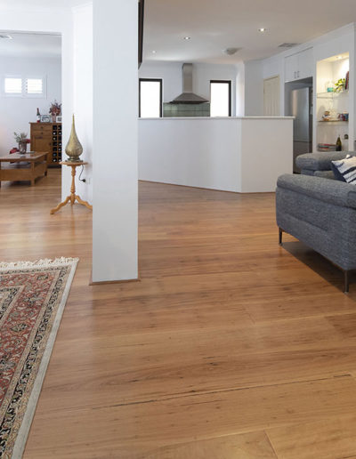 Rustic Blackbutt flooring Living & Dining