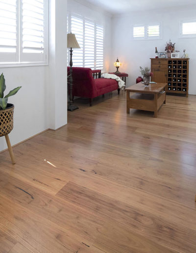 Rustic Blackbutt flooring Living