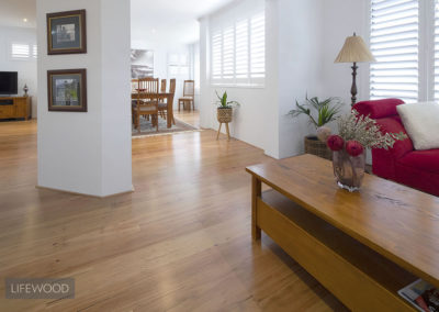 Rustic Blackbutt flooring Living 2
