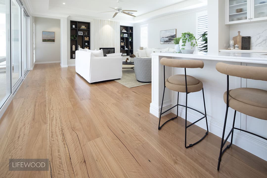 NSW Blackbutt Timber Floor Kitchen & Lounge
