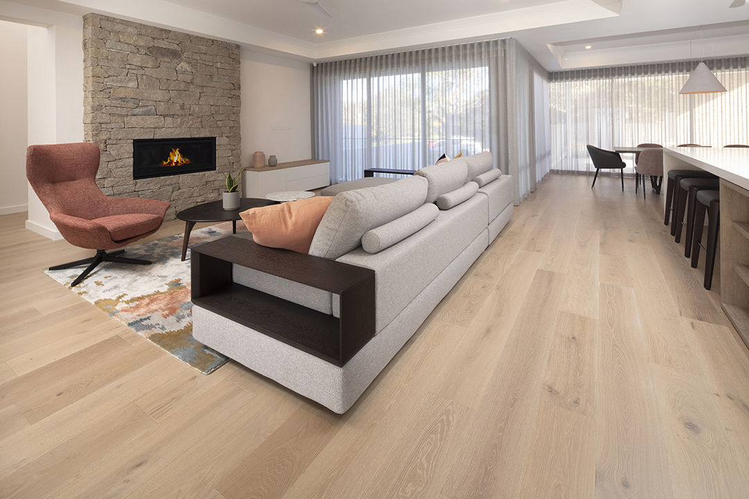 French Oak Flooring Limed Wash Lounge