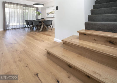 Natural French Oak Flooring Stairs 1