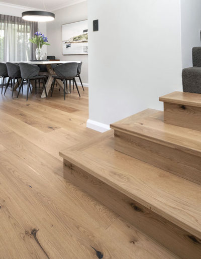 Natural French Oak Flooring Stairs 1