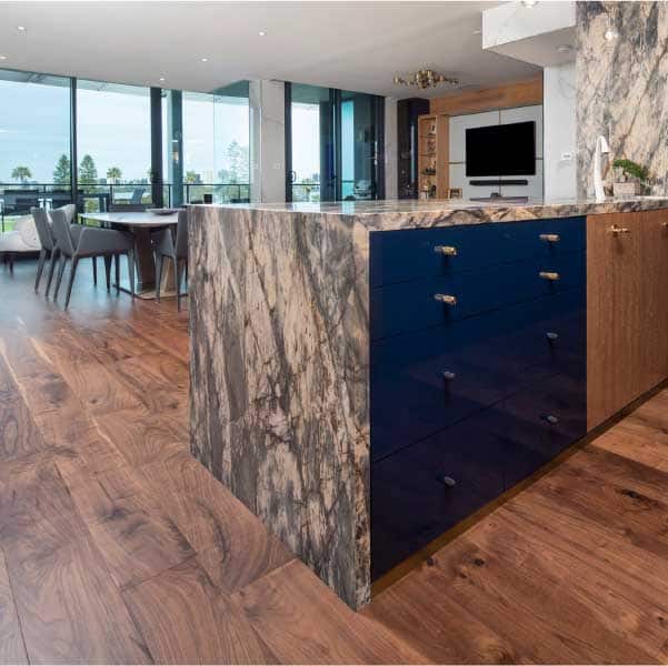 Kitchen with American timber flooring