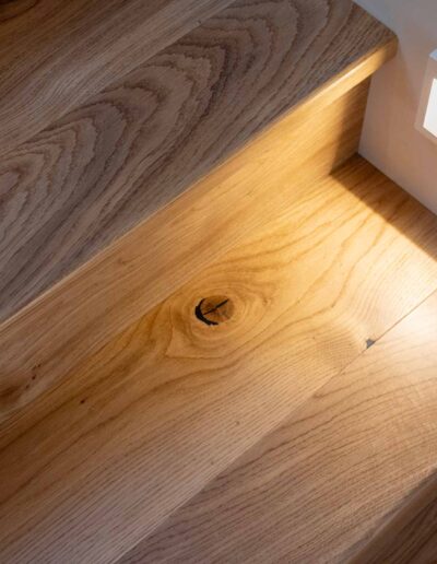 French Oak Staircase lighting