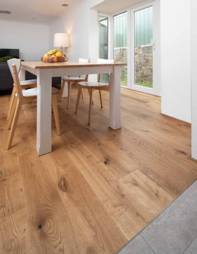 Natures Steel French Oak Smoked dining room